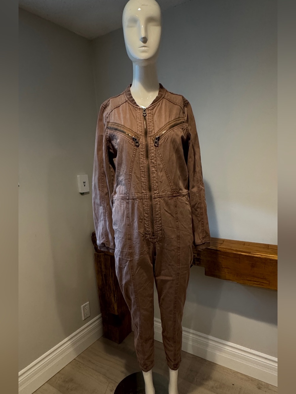 Free People Fleetwood Cinnamon Flight Suit Boilersuit Sz 0